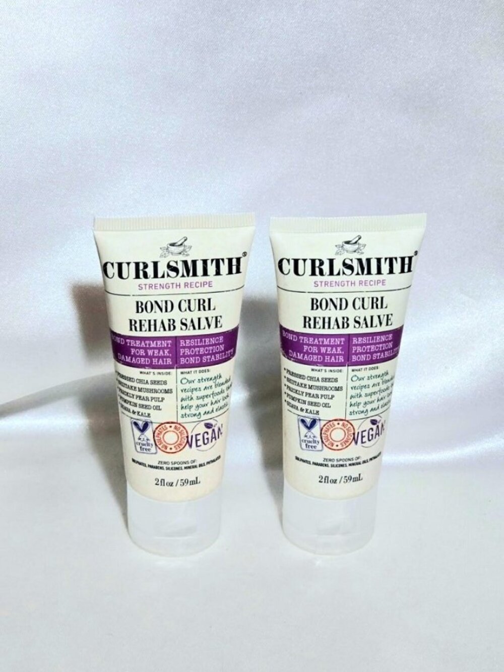 Lot of 2 Curlsmith Bond Curl Rehab Salve Bonding Treatment Travel Size 2 fl. oz.